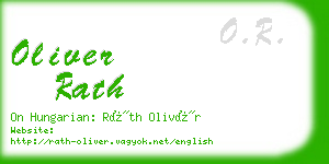 oliver rath business card